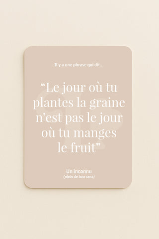 Carte "Graine de Demain"