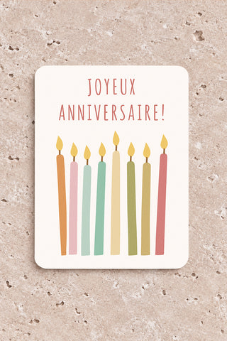 Carte "Bougies Pastel"